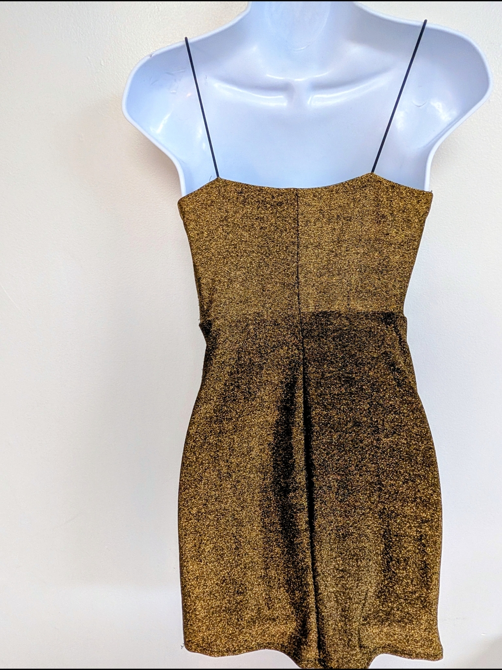 Metallic Ruched Mini Slip Dress - Picture 3 of 5